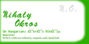 mihaly okros business card